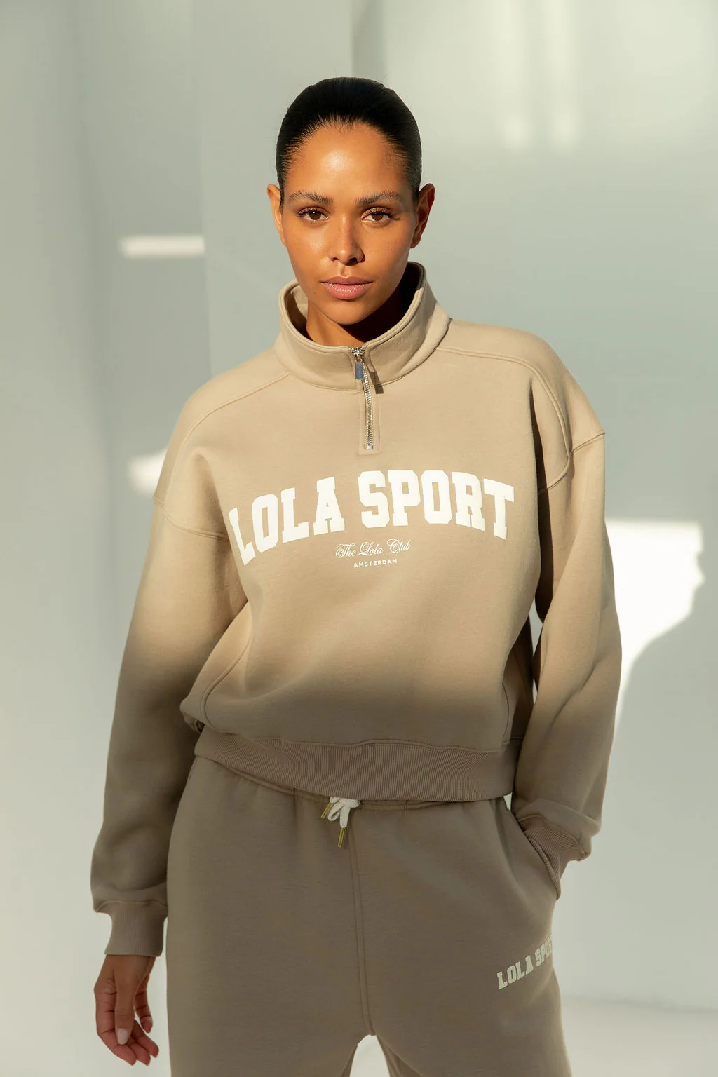 Jayla Half Zip Sweater | Sand