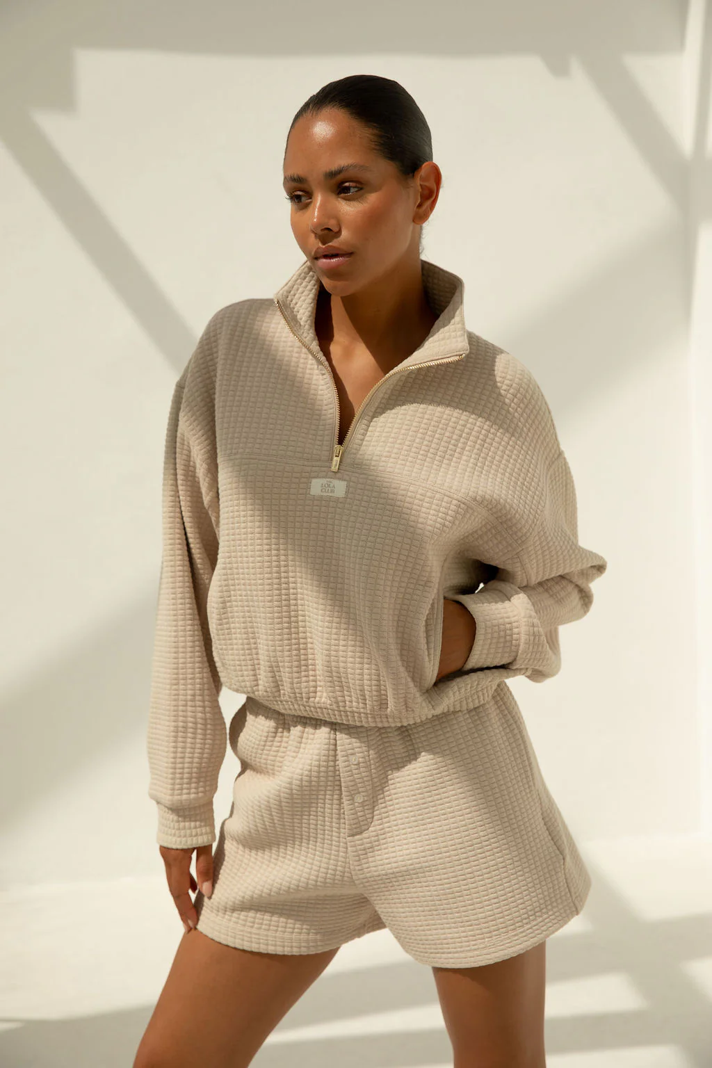 Lena Halfzip | Taupe - Image 2