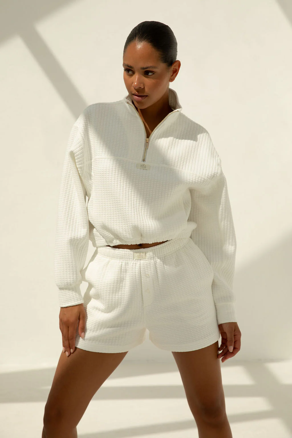 Lena Halfzip | White