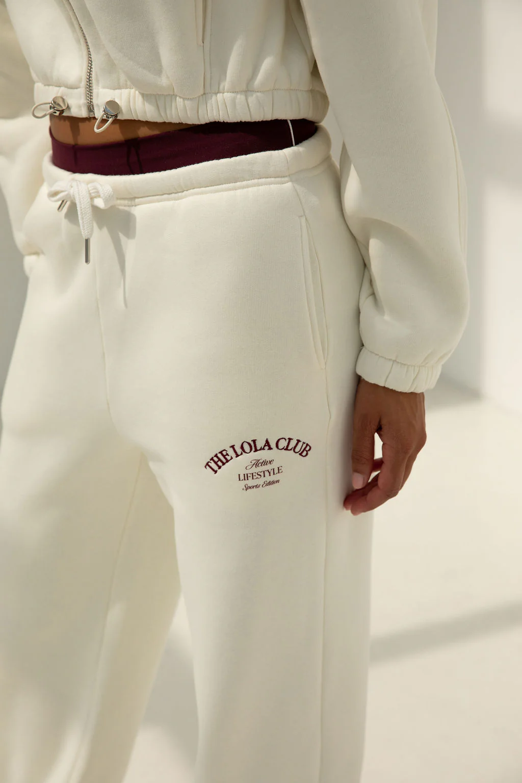 Maya Zip Through Hoodie | Cream - Image 2