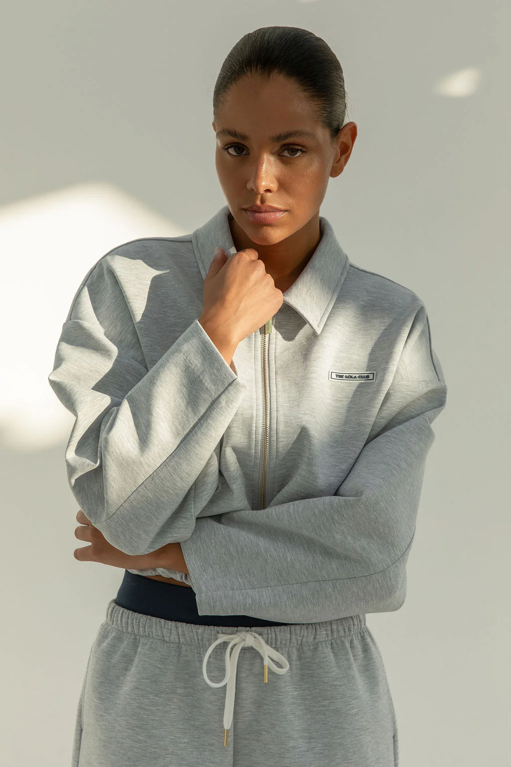 Millie Zip Through | Grey Melange