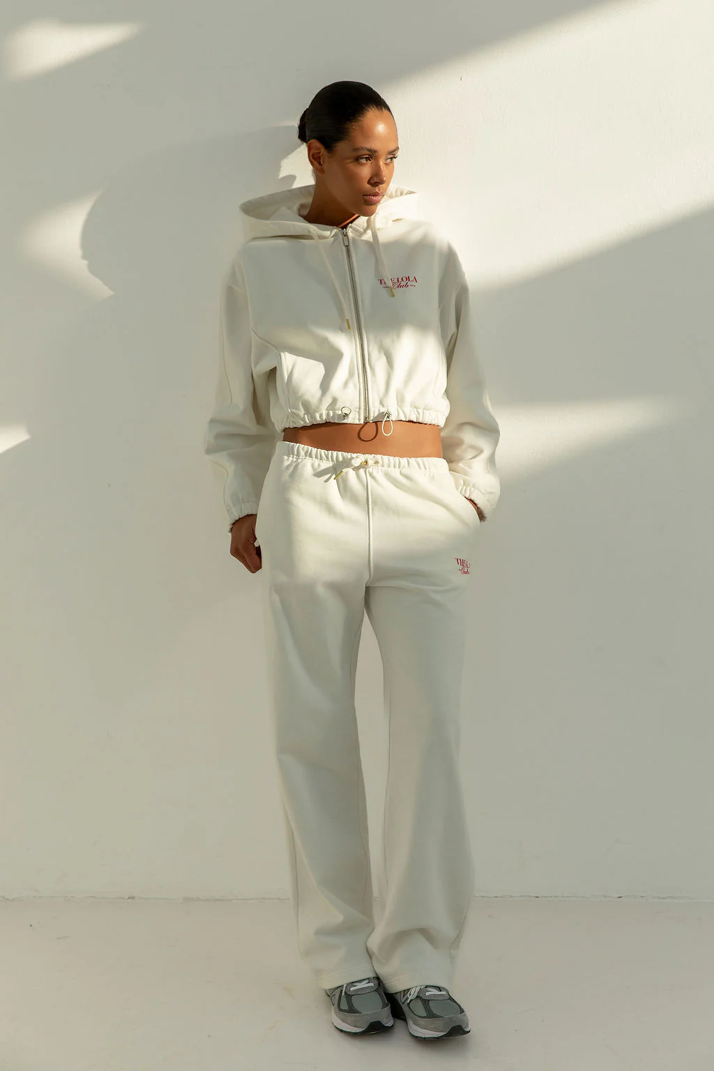 Ruby Zip Through Hoodie | Crispy White - Image 2